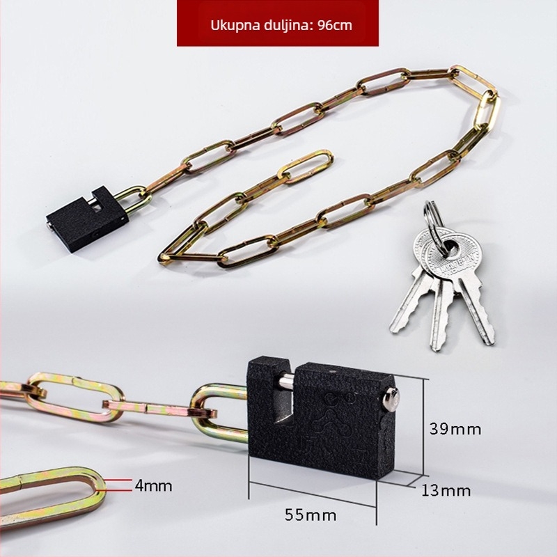 Sailor željezni lančani lokot, model Type C, težina 500 g, stil moderni minimalizam