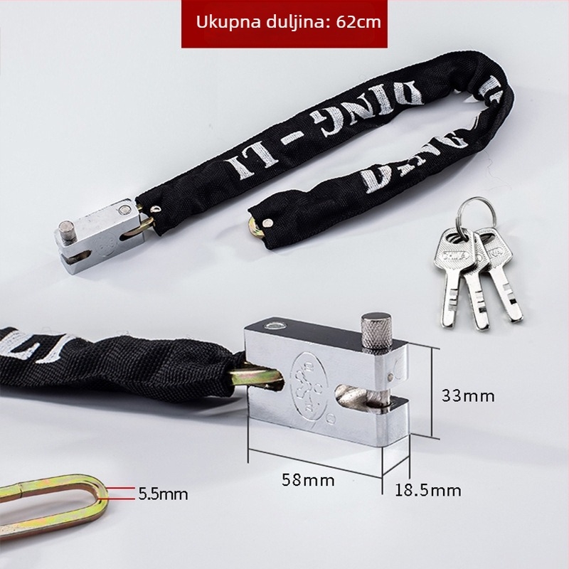 Sailor željezni lančani lokot, model Type C, težina 500 g, stil moderni minimalizam