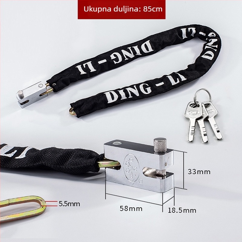 Sailor željezni lančani lokot, model Type C, težina 500 g, stil moderni minimalizam