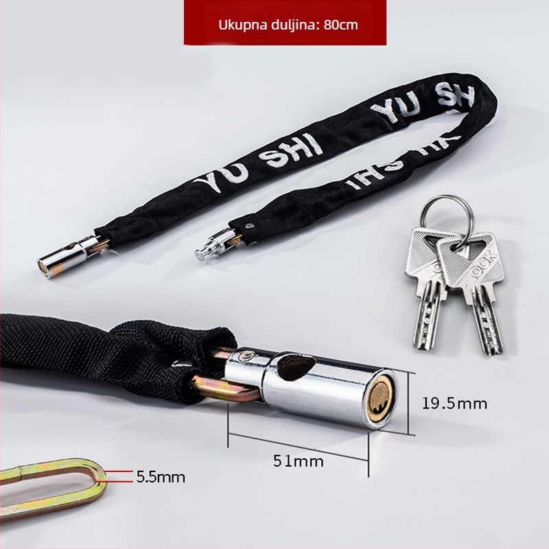 Sailor željezni lančani lokot, model Type C, težina 500 g, stil moderni minimalizam