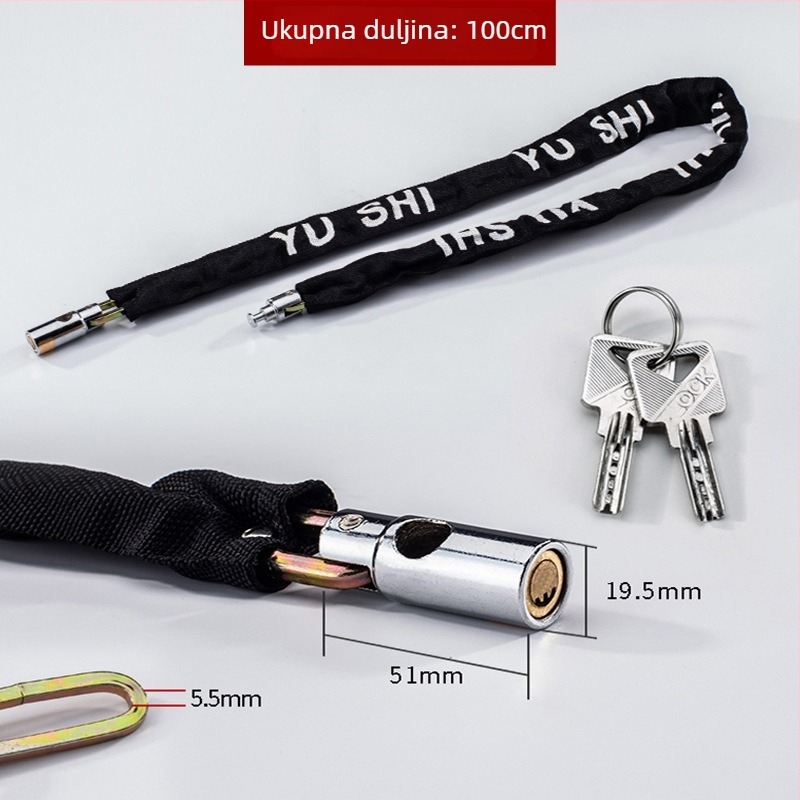 Sailor željezni lančani lokot, model Type C, težina 500 g, stil moderni minimalizam