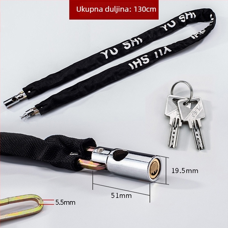 Sailor željezni lančani lokot, model Type C, težina 500 g, stil moderni minimalizam