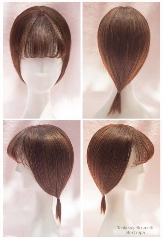 Dio kose za žene, bezšivni dio na vrhu glave, termički otporne sintetičke ravne vlasi, dodaje volumen