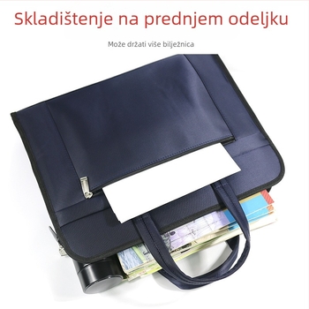 Torba za dokumente – velika kapaciteta, vodootporna, konferencijska torba s zatvaračem (Brand: Qin Bo; Materijal: Oxford platno; Stil: Zip; Oblik: Pravokutnik)
