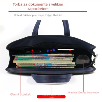 Torba za dokumente – velika kapaciteta, vodootporna, konferencijska torba s zatvaračem (Brand: Qin Bo; Materijal: Oxford platno; Stil: Zip; Oblik: Pravokutnik)