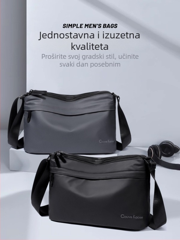 Muška torba preko ramena Couve Kaose, Oxford tkanina s najlonskom podlogom, 10-inčni prijenosnik, za poslovna putovanja