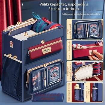 Školska torba, višenamjenska sa zatvaračem, Oxford materijal, za učenike osnovne škole