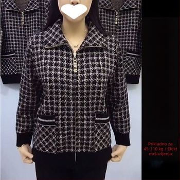 Ženski zimski kaput sa zipom za srednju dob, kompozitna tkanina 95%+, gradski stil