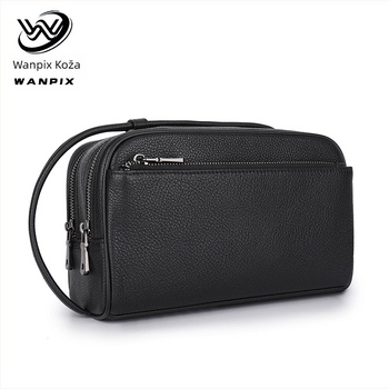 Muška clutch torba od prave kože, Street Trend stil, podstava od poliestera i pamuka, za poslovna putovanja