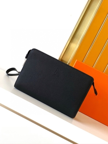 Muška clutch torba od prave kože i prvog sloja teleće kože (Otporna na habanje; Podstava od teleće kože; Poslovna putovanja)
