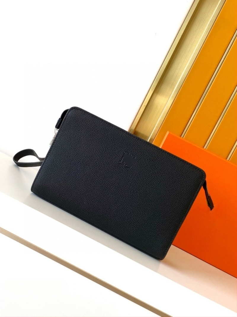 Muška clutch torba od prave kože i prvog sloja teleće kože (Otporna na habanje; Podstava od teleće kože; Poslovna putovanja)