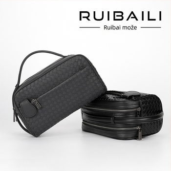 Muška clutch torbica - Ultrafilm koža, tkanje, lagani dizajn, baršunasta podstava, marka Rubaijuan