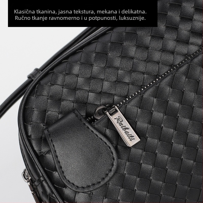 Muška clutch torbica - Ultrafilm koža, tkanje, lagani dizajn, baršunasta podstava, marka Rubaijuan