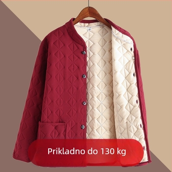 Ženska debela pamučna jakna s stojećim ovratnikom, opuštena silueta, punilo od poliesterske pamuka, duljina 50–65 cm, zima 2025