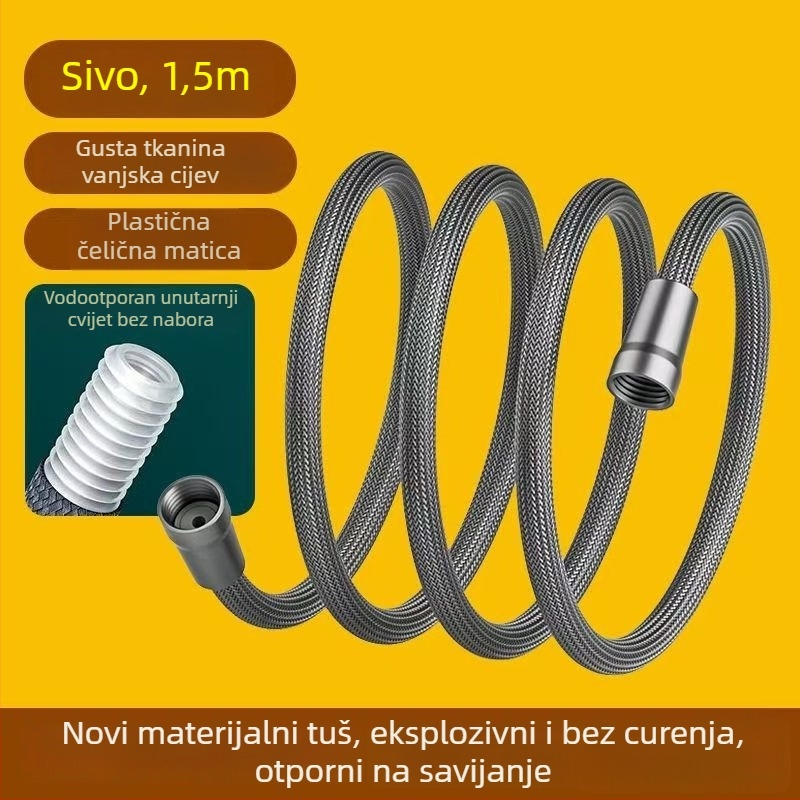 Najlonski pleteni tuš crijevo, okretno ugradnja, model 000, kišna funkcija, moderan minimalistički stil