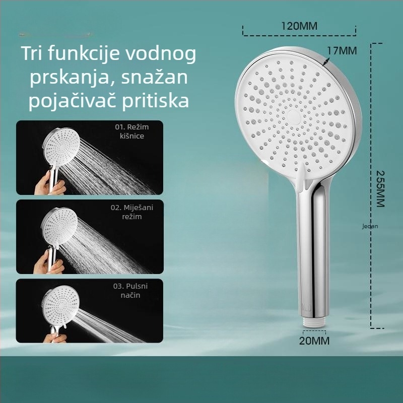 Ručna tuš glava, model 8479#, ABS, funkcije: raspršivanje, masaža, kiša, radna temperatura 0–90 °C