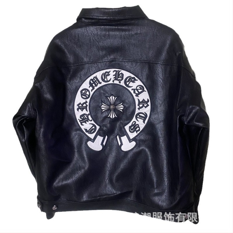 Kožna jakna - PU koža, ovratnik s reverom, jednoredno kopčanje, široki kroj, bočni džepovi, detalji s križnim vezom