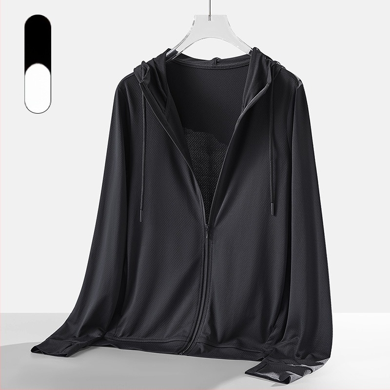 Odjeća za zaštitu od sunca UPF50+ Ice Silk, prozračna, brzo‑sušeća tkanina, kapuljača (neodvojiva), slobodan kroj, 91,4% poliester