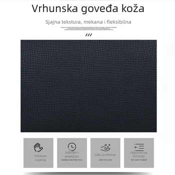Muški kožni clutch s zaključavanjem na lozinku i zaštitom od krađe; kožni narukvica za zapešće od prvog sloja kože