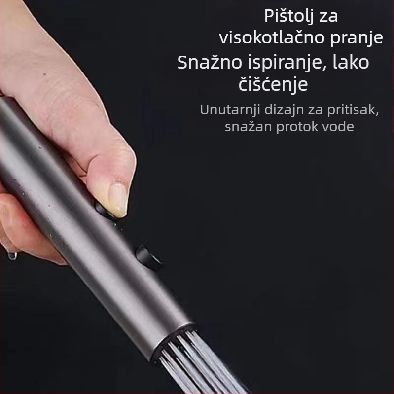 Pistolj za ispiranje WC-a 709, od nehrđajućeg čelika i plastike, modernog jednostavnog dizajna