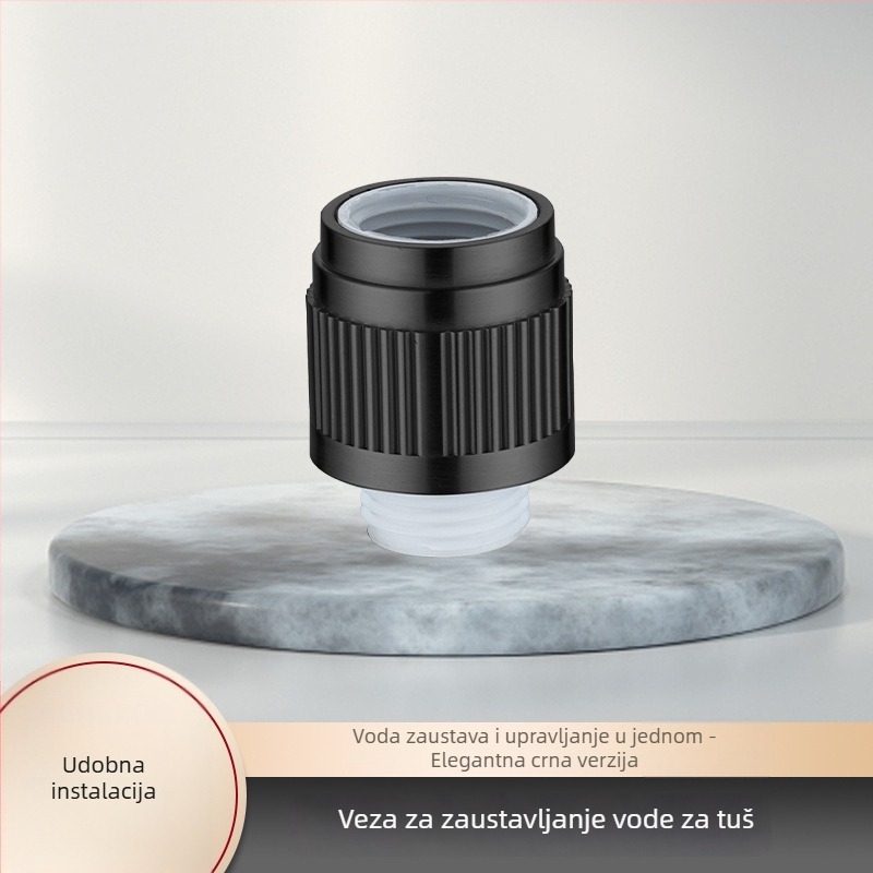 Ručna tuš glava s jednim dodirom zaustavljanja vode, brzi priključak za crijevo, okretni montažni, model ZC-16800358, PP, 100°C, 50 MPa
