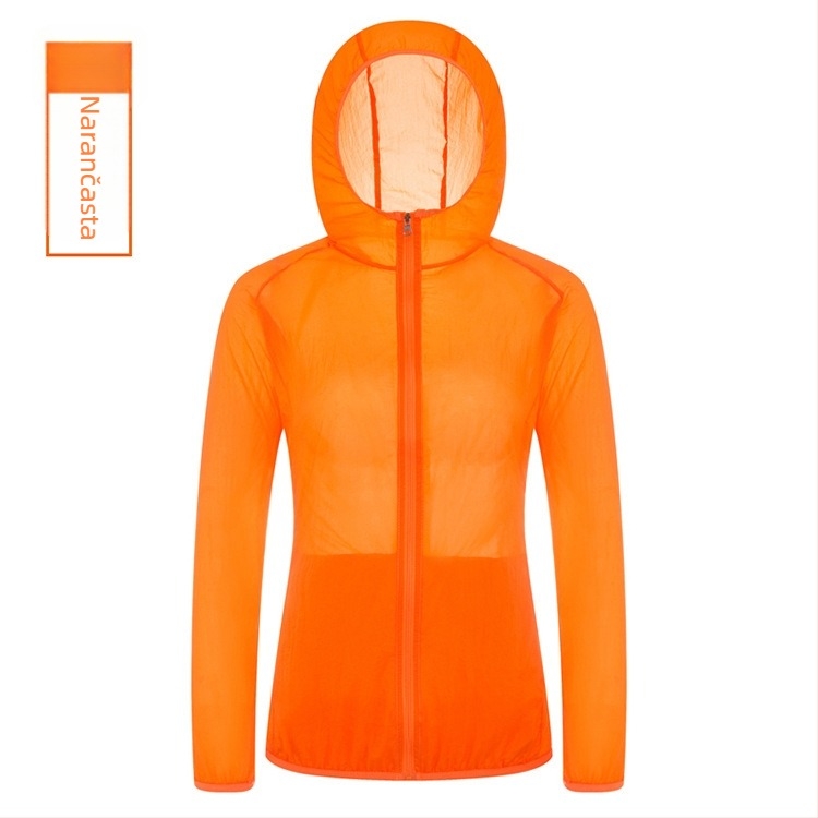 Vanjska jakna od najlona, unisex, s kapuljicom — UV zaštita UPF40; prozračna; vodootporna; otporna na vjetar; ultralaka