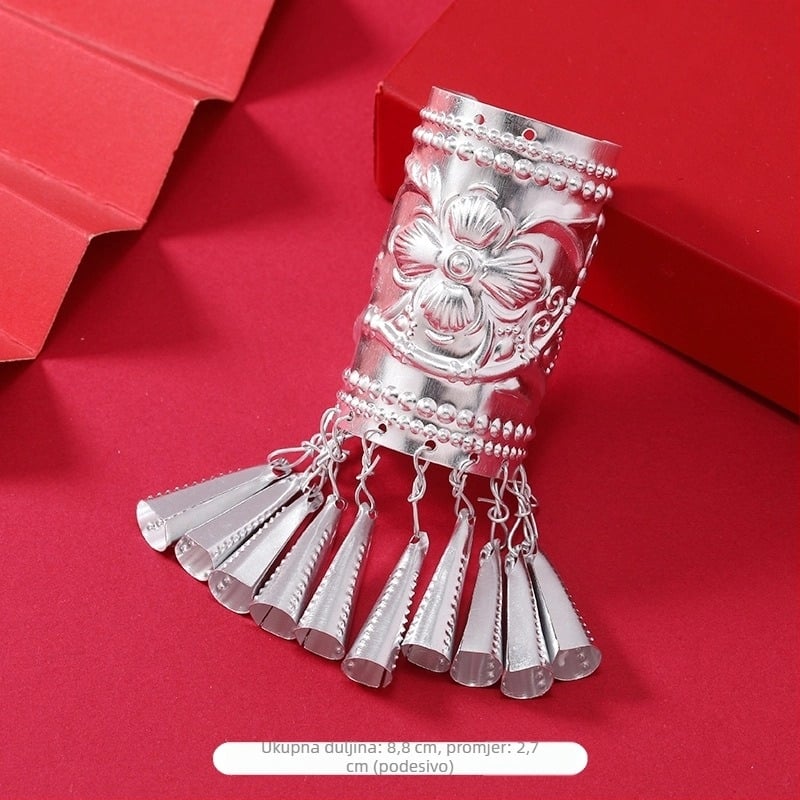 Igla za kosu s resicama, etno Hanfu stil, od legure, kapkast oblik, elektroplatirano, za vjenčanje