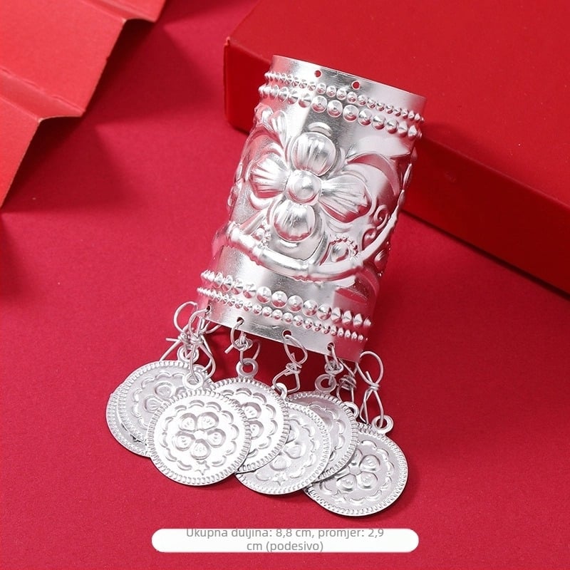 Igla za kosu s resicama, etno Hanfu stil, od legure, kapkast oblik, elektroplatirano, za vjenčanje