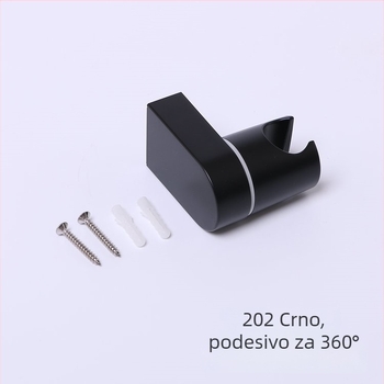 Držač za tuš-glavu s fiksnim nosačem, ABS, podesiva klipsa, moderni minimalistički stil