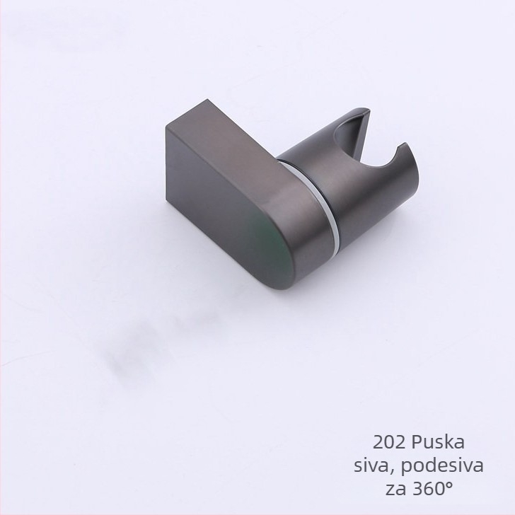 Držač za tuš-glavu s fiksnim nosačem, ABS, podesiva klipsa, moderni minimalistički stil