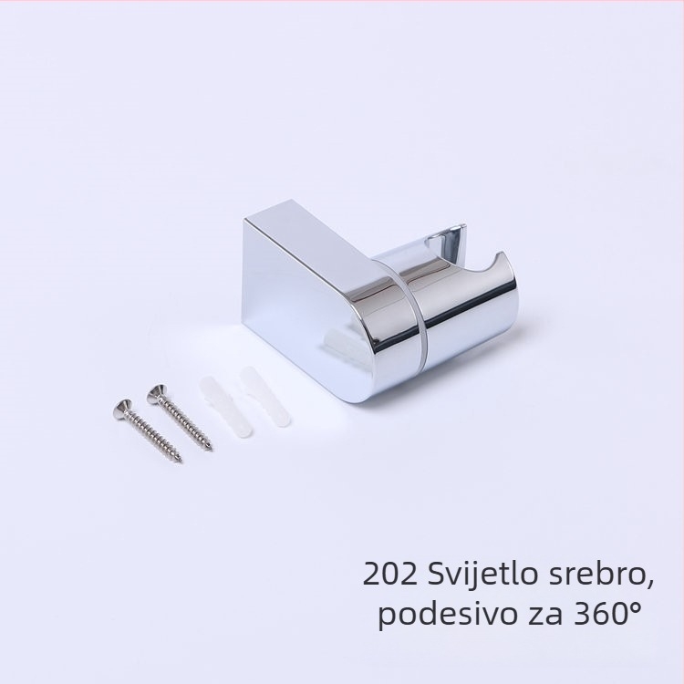 Držač za tuš-glavu s fiksnim nosačem, ABS, podesiva klipsa, moderni minimalistički stil