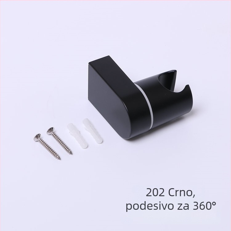 Držač za tuš-glavu s fiksnim nosačem, ABS, podesiva klipsa, moderni minimalistički stil
