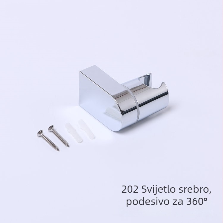 Držač za tuš-glavu s fiksnim nosačem, ABS, podesiva klipsa, moderni minimalistički stil