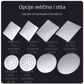 leo-pardes nehrđajući čelik gornja tuš glava, kišni način, moderan jednostavan stil