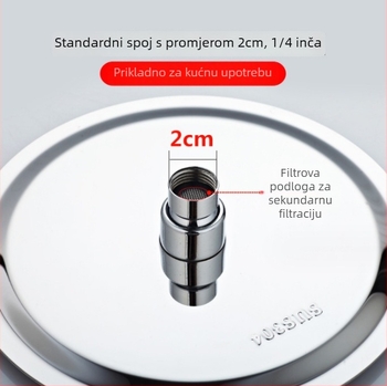 leo-pardes nehrđajući čelik gornja tuš glava, kišni način, moderan jednostavan stil