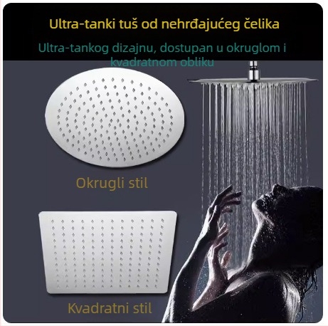 leo-pardes nehrđajući čelik gornja tuš glava, kišni način, moderan jednostavan stil