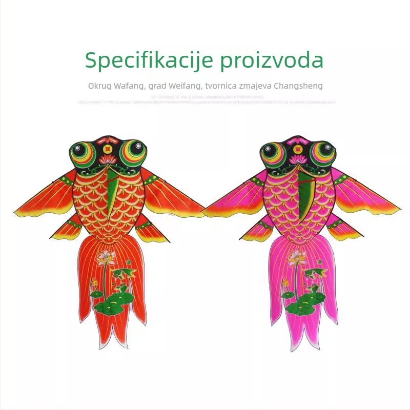 Trokutni zmaj s dizajnom Bubble Goldfish Four-Winged, ručna izrada, poliester, kostur od vlaknastog stakla