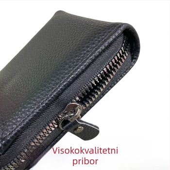 Muški PU kožni kratki novčanik, sklopivi, dvije preklopa, međunarodni stil, podstava od poliestera