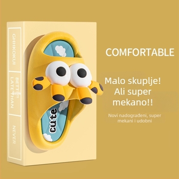 Dječje japanke s karikaturnim uzorkom – unisex, protuklizne, mekana potplata.