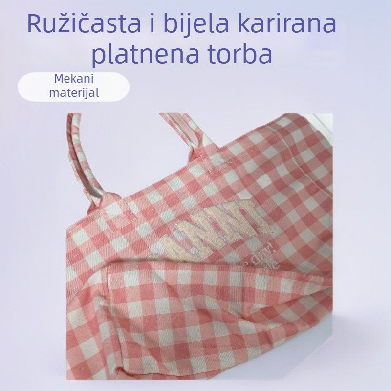 Platnena tote torba, oblik dumpling, magnetsko zatvaranje, bez podstave (materijal: platno; oblik: dumpling; zatvaranje: magnetsko; podstava: bez)
