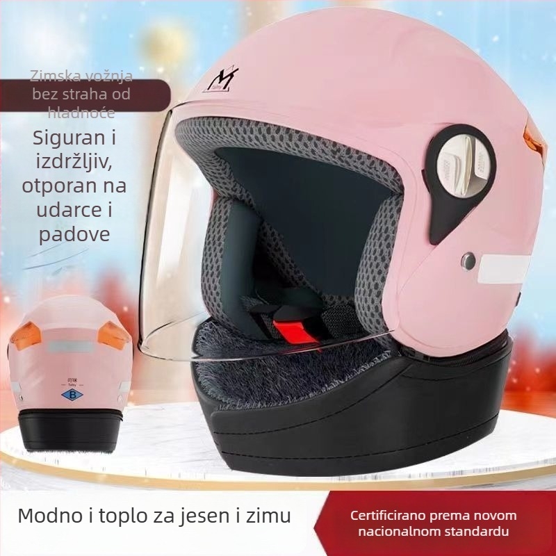 Zimska kaciga za električni bicikl s anti-fog zaštitom, toplom zaštitom, otporna na vjetar, lagana