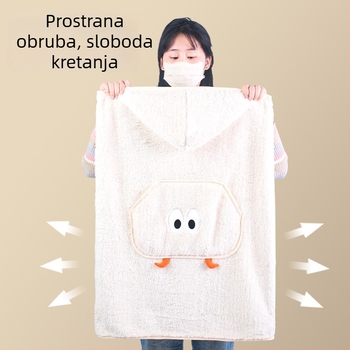 Deka za kolica s otporom na vjetar kapom – mliječni velur, 200–300 g, za novorođenčad do 3 godine, sve sezone
