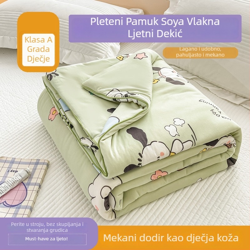 Dječji quilt - pleteni pamuk s punilom od sojinog vlakna, težina 1.5-2 kg, twill tkanje s quilt šavom, za sve sezone