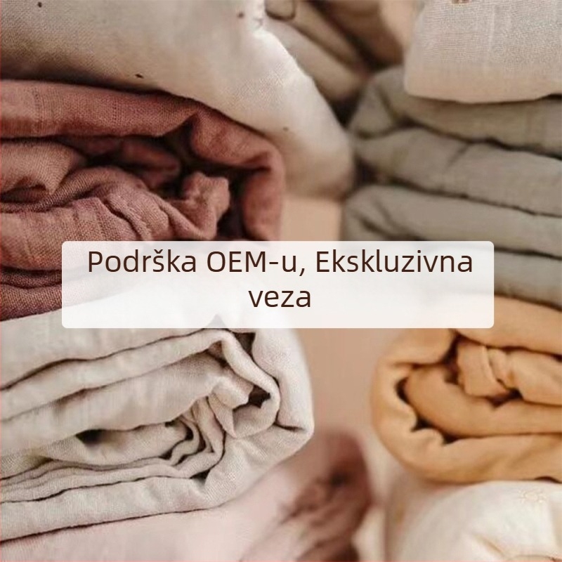 Pamuk deka za bebe s resicama i čipkom – za uvijanje