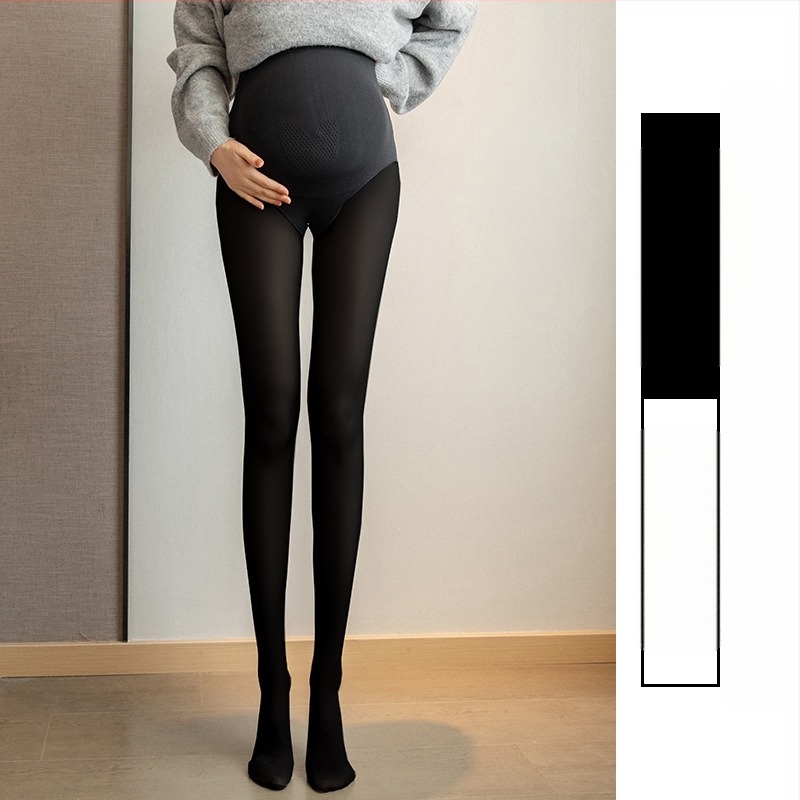 Trudničke tajice s podrškom za trbuh, tanke najlon mreža s uzorkom medene ćelije, visoka elastičnost, 70–80% najlon, 20–30% spandex