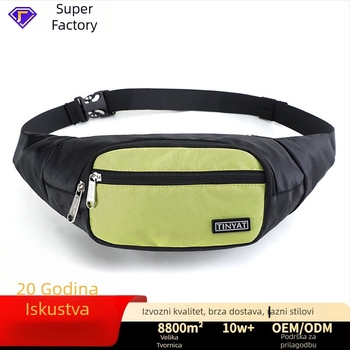 TINYAT Muška pojasna torba – Najlon, vodootporna, gradski stil, crossbody torba, kompatibilna s notebookom