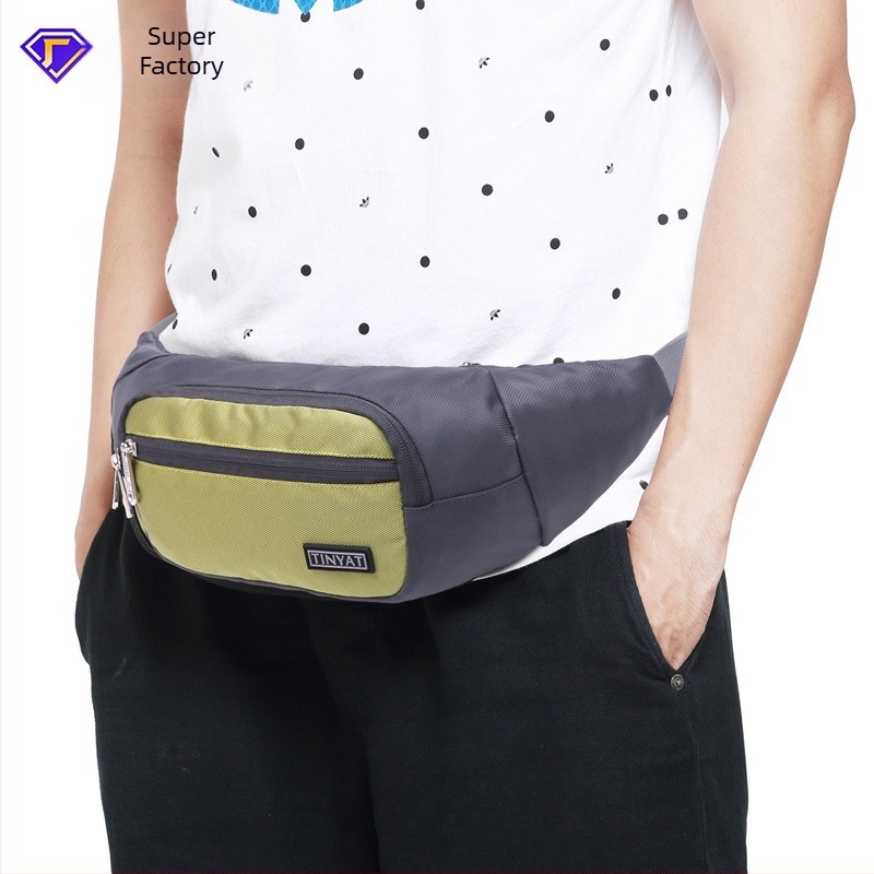 TINYAT Muška pojasna torba – Najlon, vodootporna, gradski stil, crossbody torba, kompatibilna s notebookom