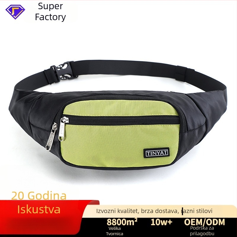TINYAT Muška pojasna torba – Najlon, vodootporna, gradski stil, crossbody torba, kompatibilna s notebookom