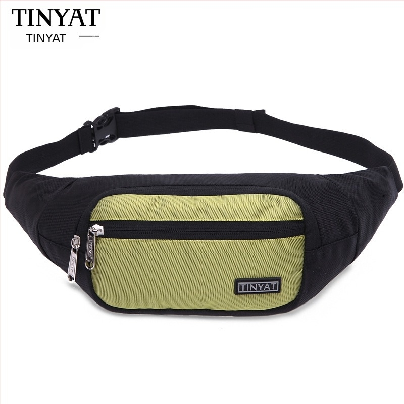TINYAT Muška pojasna torba – Najlon, vodootporna, gradski stil, crossbody torba, kompatibilna s notebookom