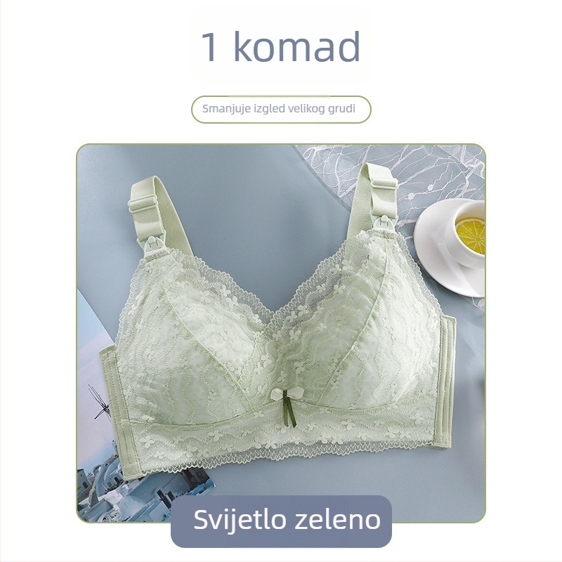 Dojenje grudnjak za trudnice, odvojive dvostruke naramenice, tanke oblikovane košarice, bez čeličnih obruča, za sve faze dojenja, glavna tkanina najlon 70-80%, podstava najlon